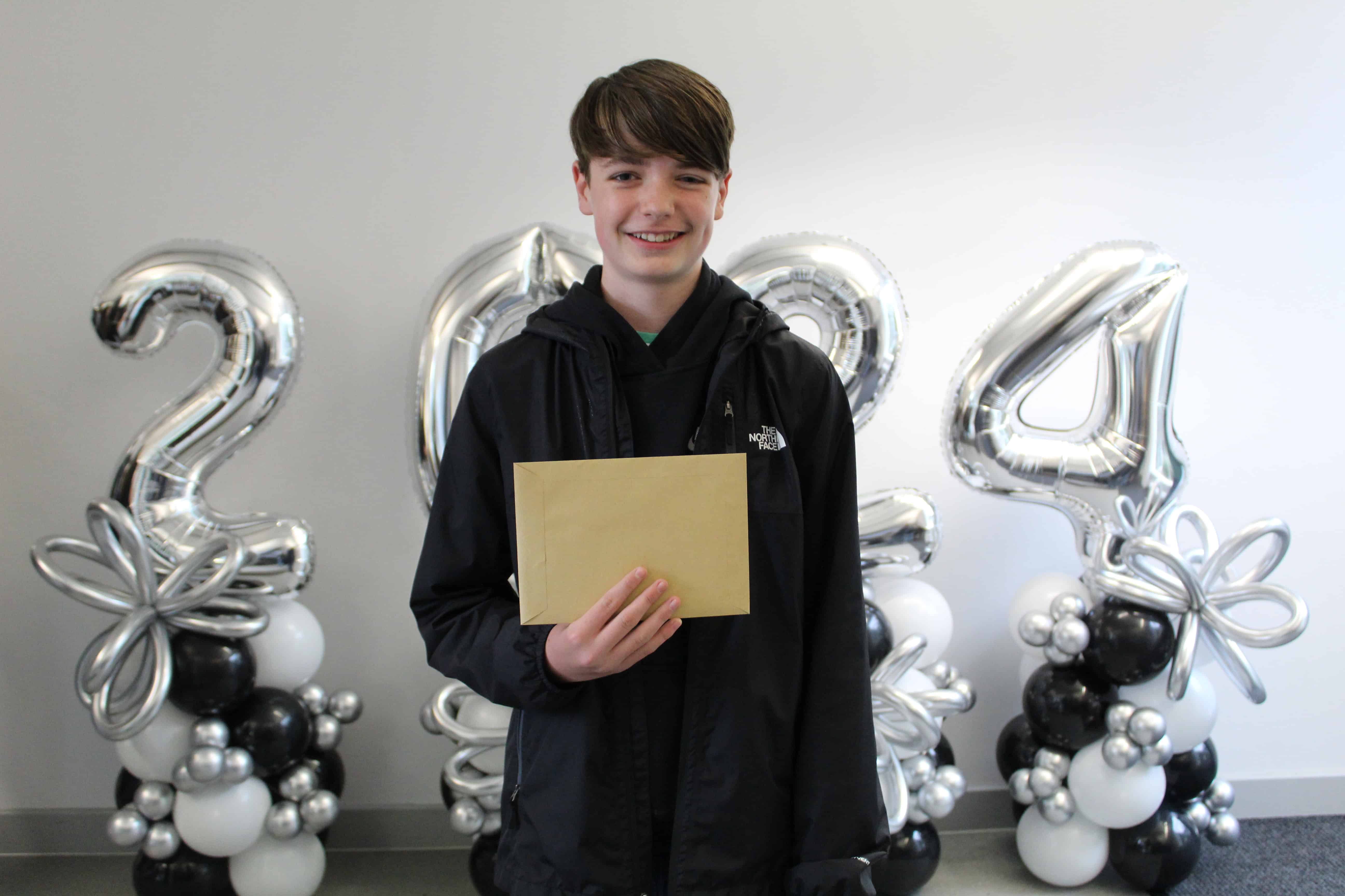 Image of Nathan, a school leaver who achieved 8 grade 9s and 1 grade 8.